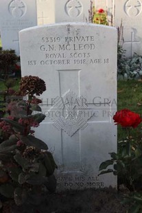 DADIZEELE NEW BRITISH CEMETERY - McLEOD, GEORGE NICHOL