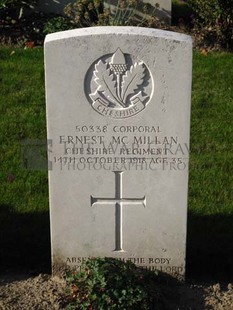 DADIZEELE NEW BRITISH CEMETERY - McMILLAN, ERNEST