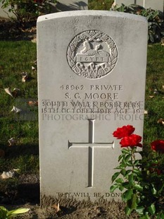 DADIZEELE NEW BRITISH CEMETERY - MOORE, SAMUEL GORDON