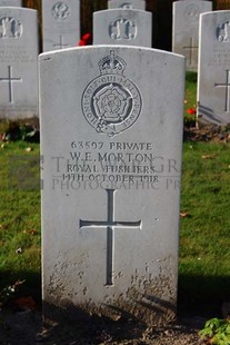 DADIZEELE NEW BRITISH CEMETERY - MORTON, W E