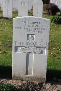 DADIZEELE NEW BRITISH CEMETERY - NIXON, A