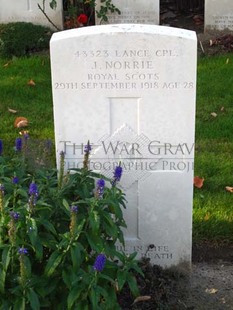 DADIZEELE NEW BRITISH CEMETERY - NORRIE, J