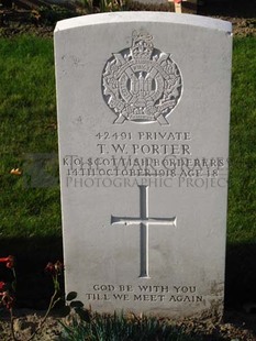 DADIZEELE NEW BRITISH CEMETERY - PORTER, THOMAS WILLIAM