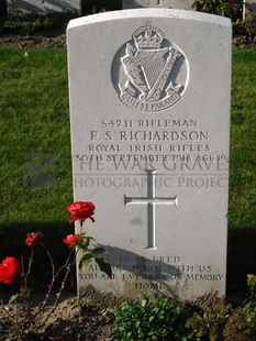 DADIZEELE NEW BRITISH CEMETERY - RICHARDSON, FREDERICK STANLEY