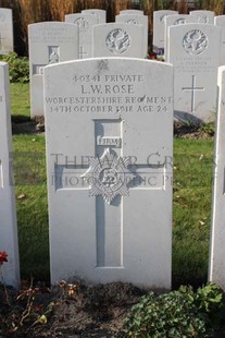 DADIZEELE NEW BRITISH CEMETERY - ROSE, LESLIE WALTER