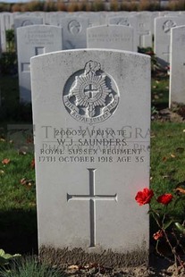 DADIZEELE NEW BRITISH CEMETERY - SAUNDERS, WILLIAM JOHN