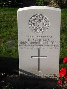 DADIZEELE NEW BRITISH CEMETERY - SCHOLES, F