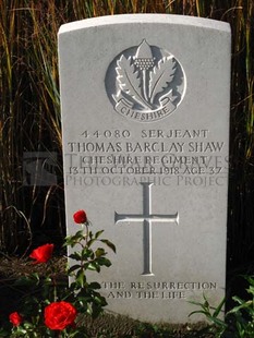 DADIZEELE NEW BRITISH CEMETERY - SHAW, THOMAS BARCLAY