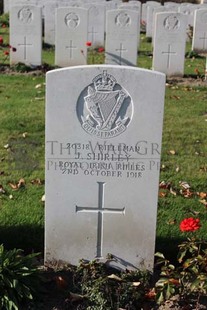 DADIZEELE NEW BRITISH CEMETERY - SHIRLEY, J