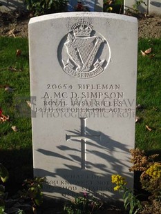 DADIZEELE NEW BRITISH CEMETERY - SIMPSON, ALEXANDER MCDONALD