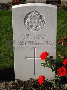 DADIZEELE NEW BRITISH CEMETERY - STUBBS, J M