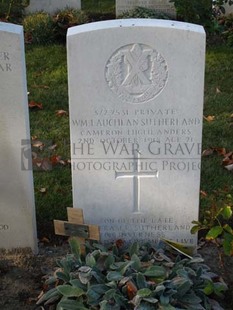 DADIZEELE NEW BRITISH CEMETERY - SUTHERLAND, WILLIAM LACHLAN