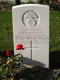 DADIZEELE NEW BRITISH CEMETERY - TOAL, BERNARD