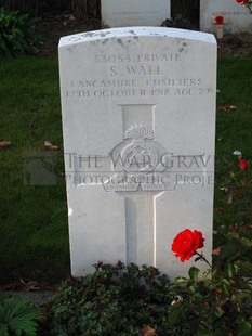 DADIZEELE NEW BRITISH CEMETERY - WALL, SIDNEY