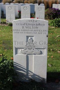 DADIZEELE NEW BRITISH CEMETERY - WILSON, ROBERT