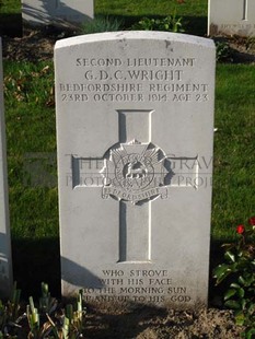 DADIZEELE NEW BRITISH CEMETERY - WRIGHT, GEORGE DRENNAN CRON