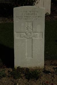 Croisilles British Cemetery - Coroner, J