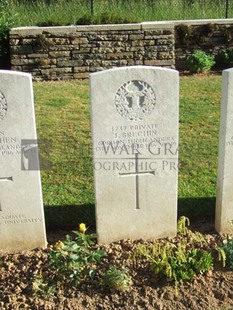 Y RAVINE CEMETERY, BEAUMONT-HAMEL - BRECHIN, JOHN