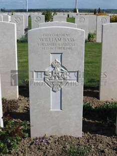 MONT HUON MILITARY CEMETERY, LE TREPORT - BASS, WILLIAM