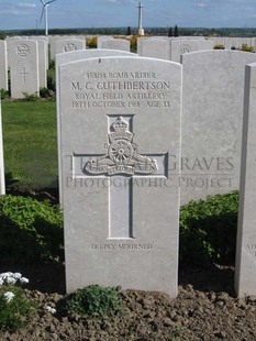 MONT HUON MILITARY CEMETERY, LE TREPORT - CUTHBERTSON, MATTHEW CAMBELL