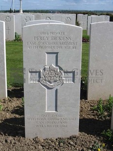MONT HUON MILITARY CEMETERY, LE TREPORT - DICKENS, PERCY