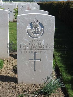 MONT HUON MILITARY CEMETERY, LE TREPORT - FERGUSON, JOHN