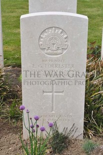 MONT HUON MILITARY CEMETERY, LE TREPORT - FORRESTER, EDWARD GEORGE