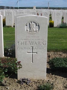 MONT HUON MILITARY CEMETERY, LE TREPORT - GALLOWAY, JAMES