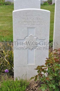 MONT HUON MILITARY CEMETERY, LE TREPORT - GAZEY, WALTER FRANCIS