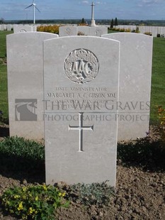 MONT HUON MILITARY CEMETERY, LE TREPORT - GIBSON, MARGARET A. C.