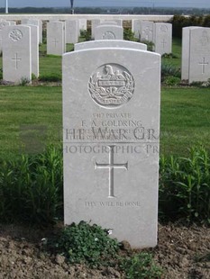 MONT HUON MILITARY CEMETERY, LE TREPORT - GOLDRING, FREDERICK ARTHUR