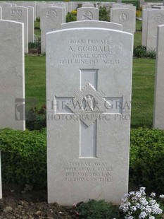 MONT HUON MILITARY CEMETERY, LE TREPORT - GOODALL, ANDREW