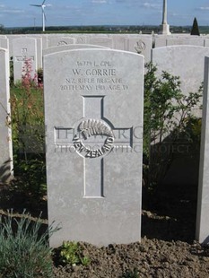 MONT HUON MILITARY CEMETERY, LE TREPORT - GORRIE, WILLIAM