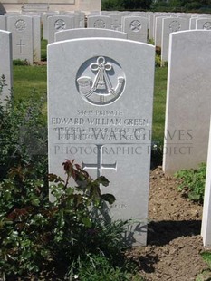 MONT HUON MILITARY CEMETERY, LE TREPORT - GREEN, EDWARD WILLIAM