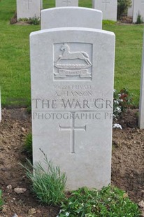 MONT HUON MILITARY CEMETERY, LE TREPORT - HANSON, ALFRED