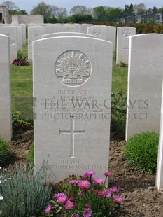 MONT HUON MILITARY CEMETERY, LE TREPORT - HARRISON, ARTHUR