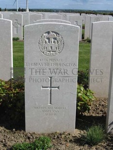 MONT HUON MILITARY CEMETERY, LE TREPORT - HETHERINGTON, THOMAS