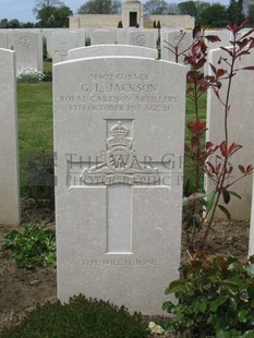 MONT HUON MILITARY CEMETERY, LE TREPORT - JACKSON, GEORGE LEONARD