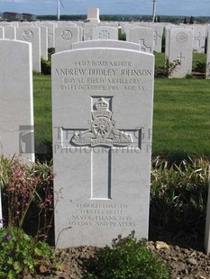 MONT HUON MILITARY CEMETERY, LE TREPORT - JOHNSON, ANDREW DUDLEY