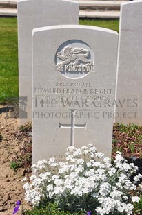 MONT HUON MILITARY CEMETERY, LE TREPORT - KEIGHT, EDWARD FRANCIS