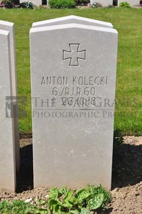 MONT HUON MILITARY CEMETERY, LE TREPORT - KOLECKI, ANTON