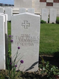 MONT HUON MILITARY CEMETERY, LE TREPORT - KRENDING, GEORG