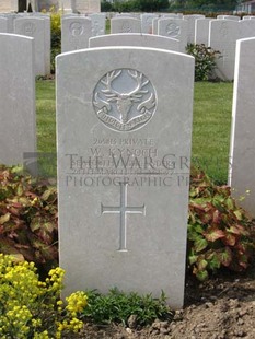 MONT HUON MILITARY CEMETERY, LE TREPORT - KYNOCH, W