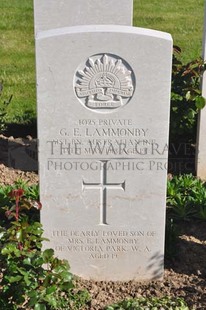 MONT HUON MILITARY CEMETERY, LE TREPORT - LAMMONBY, GEORGE EDWIN