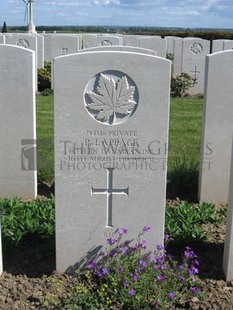 MONT HUON MILITARY CEMETERY, LE TREPORT - LAPPAGE, PHILIP