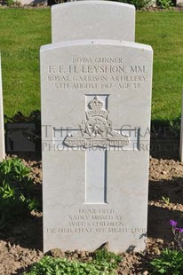 MONT HUON MILITARY CEMETERY, LE TREPORT - LEYSHON, FREDERICK FRANK HERBERT