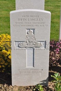 MONT HUON MILITARY CEMETERY, LE TREPORT - LONGLEY, JOHN