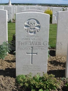 MONT HUON MILITARY CEMETERY, LE TREPORT - MALLEY, JAMES