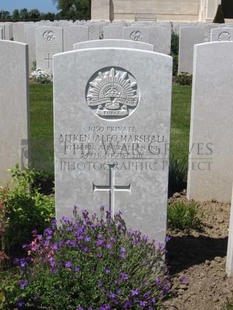 MONT HUON MILITARY CEMETERY, LE TREPORT - MARSHALL, AITKEN ALEC