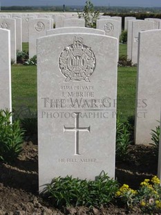 MONT HUON MILITARY CEMETERY, LE TREPORT - McBRIDE, J